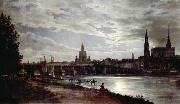 Johan Christian Clausen Dahl Blick auf Dresden bei Vollmondschein